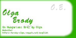 olga brody business card